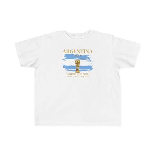 Toddler World Cup Tee, Kids Soccer Shirt, Argentina Fans Gift, Sports Toddler Outfit, Unisex Toddler Short Sleeve, Fine Jersey Tee