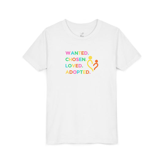 Youth Adoption Celebration Tee, Adopted Shirt, Kids Love Tee, Family Unity Apparel, Gifts for Kids, Positive Message Shirt