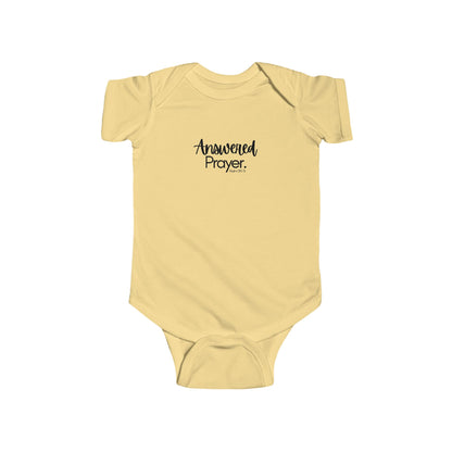 Answered Prayer Infant Bodysuit, Baby Shower Gift, Newborn Clothes, Christian Baby Outfit, Cute Infant Wear