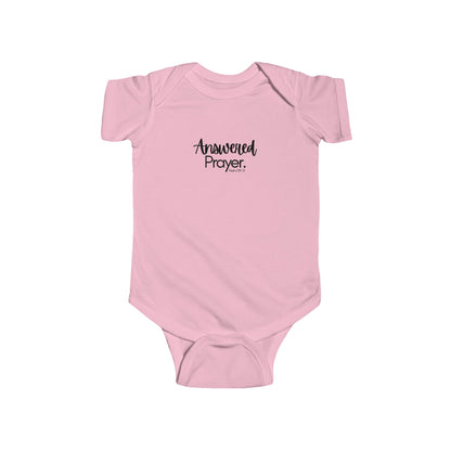 Answered Prayer Infant Bodysuit, Baby Shower Gift, Newborn Clothes, Christian Baby Outfit, Cute Infant Wear