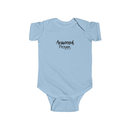 Answered Prayer Infant Bodysuit, Baby Shower Gift, Newborn Clothes, Christian Baby Outfit, Cute Infant Wear