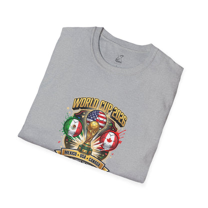 Canada, United States, and Mexico! This World Cup 2026 Is Louder Than Ever! Let's Make History With This Unisex Softstyle T-Shirt!  ALL PRICES INCLUDE SHIPPING WITHIN THE USA.