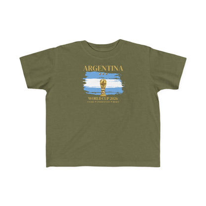 Toddler World Cup Tee, Kids Soccer Shirt, Argentina Fans Gift, Sports Toddler Outfit, Unisex Toddler Short Sleeve, Fine Jersey Tee