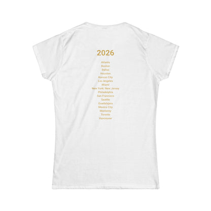 Let's Go, Belgium!!!!  Women's Softstyle Tee | Perfect for Football Fans, Casual Outfits, Gifts, Travel Wear, Sports Events 2026