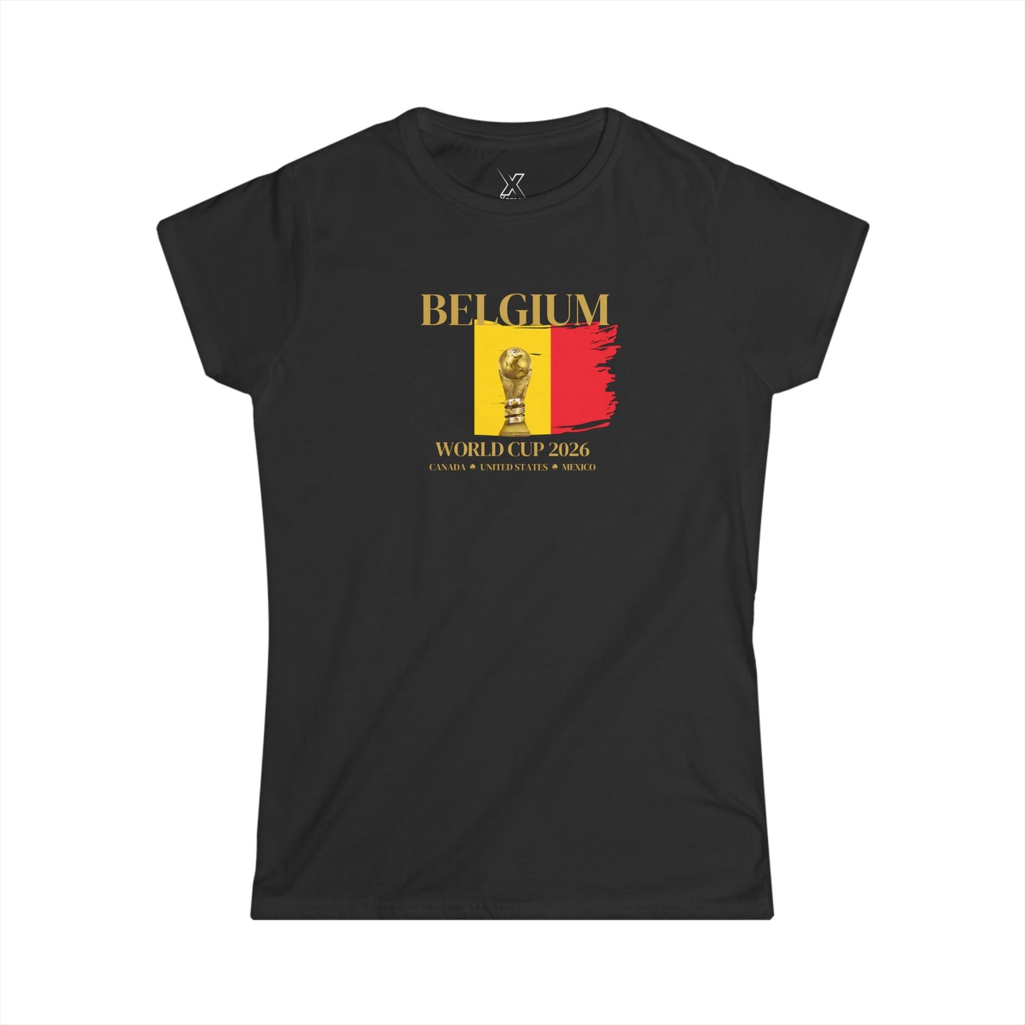 Let's Go, Belgium!!!!  Women's Softstyle Tee | Perfect for Football Fans, Casual Outfits, Gifts, Travel Wear, Sports Events 2026