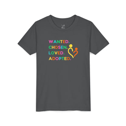 Youth Adoption Celebration Tee, Adopted Shirt, Kids Love Tee, Family Unity Apparel, Gifts for Kids, Positive Message Shirt