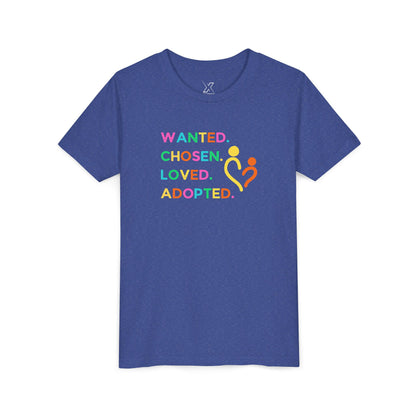 Youth Adoption Celebration Tee, Adopted Shirt, Kids Love Tee, Family Unity Apparel, Gifts for Kids, Positive Message Shirt