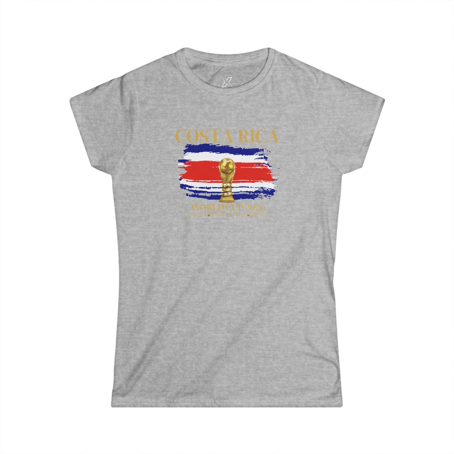 Costa Rica Women's Softstyle Tee - World Cup 2026 Celebration Shirt, Soccer Fan Apparel, Travel Souvenir Gift, Sportswear, Casual Wear