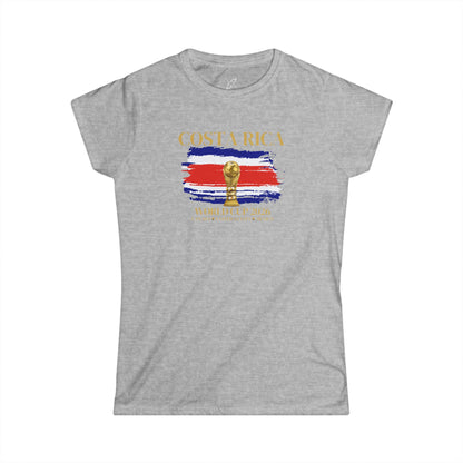 Costa Rica Women's Softstyle Tee - World Cup 2026 Celebration Shirt, Soccer Fan Apparel, Travel Souvenir Gift, Sportswear, Casual Wear