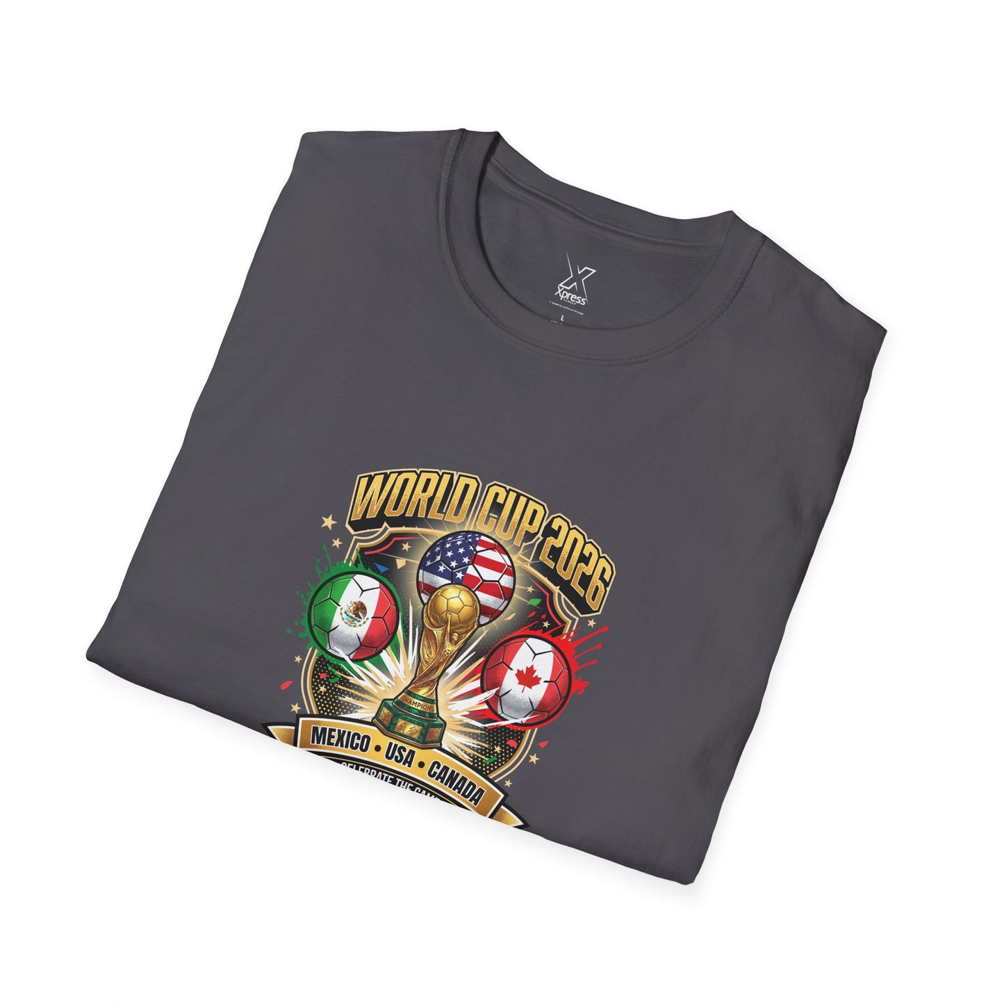 Canada, United States, and Mexico! This World Cup 2026 Is Louder Than Ever! Let's Make History With This Unisex Softstyle T-Shirt!  ALL PRICES INCLUDE SHIPPING WITHIN THE USA.