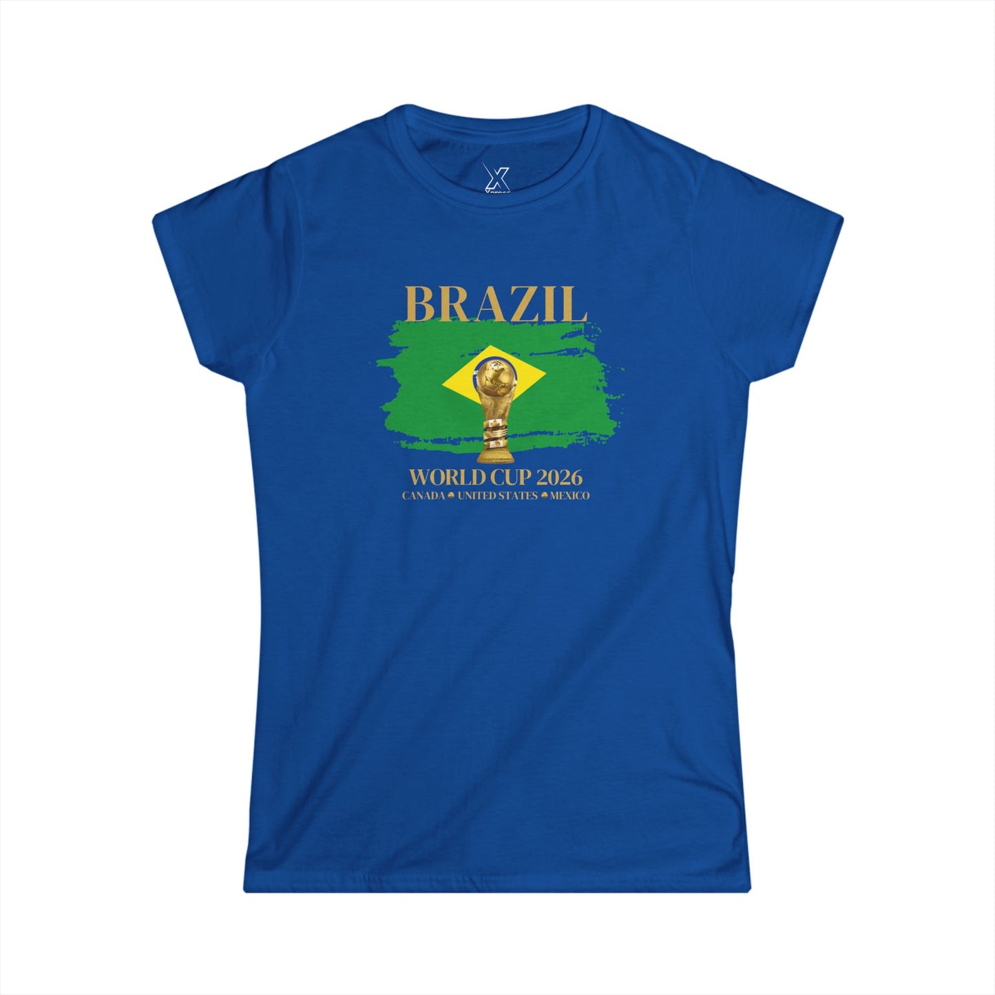 Brazil  Women's Softstyle T-Shirt, Soccer Fan Gift, Sports Apparel Women, 2026 Brazilian Pride Shirt, Casual Sportswear