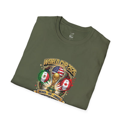 Canada, United States, and Mexico! This World Cup 2026 Is Louder Than Ever! Let's Make History With This Unisex Softstyle T-Shirt!  ALL PRICES INCLUDE SHIPPING WITHIN THE USA.