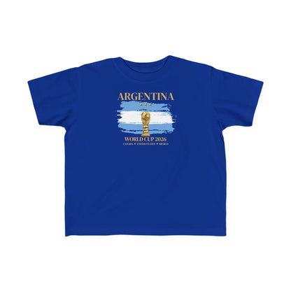 Toddler World Cup Tee, Kids Soccer Shirt, Argentina Fans Gift, Sports Toddler Outfit, Unisex Toddler Short Sleeve, Fine Jersey Tee