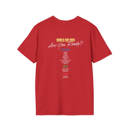 Canada, United States, and Mexico! This World Cup 2026 Is Louder Than Ever! Let's Make History With This Unisex Softstyle T-Shirt!  ALL PRICES INCLUDE SHIPPING WITHIN THE USA.