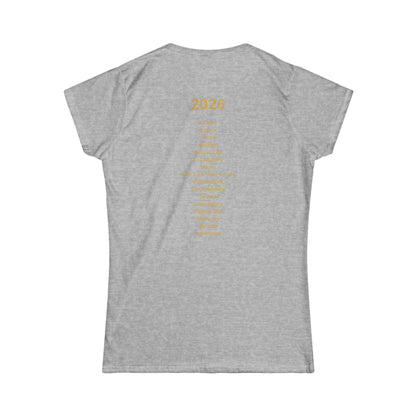 Let's Go, Belgium!!!!  Women's Softstyle Tee | Perfect for Football Fans, Casual Outfits, Gifts, Travel Wear, Sports Events 2026