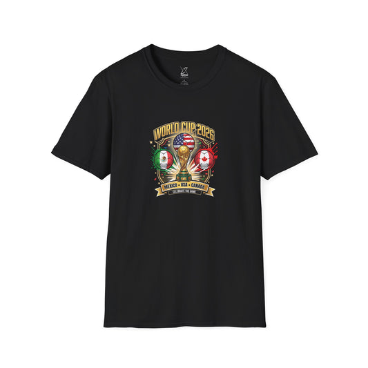 Canada, United States, and Mexico! This World Cup 2026 Is Louder Than Ever! Let's Make History With This Unisex Softstyle T-Shirt!  ALL PRICES INCLUDE SHIPPING WITHIN THE USA.