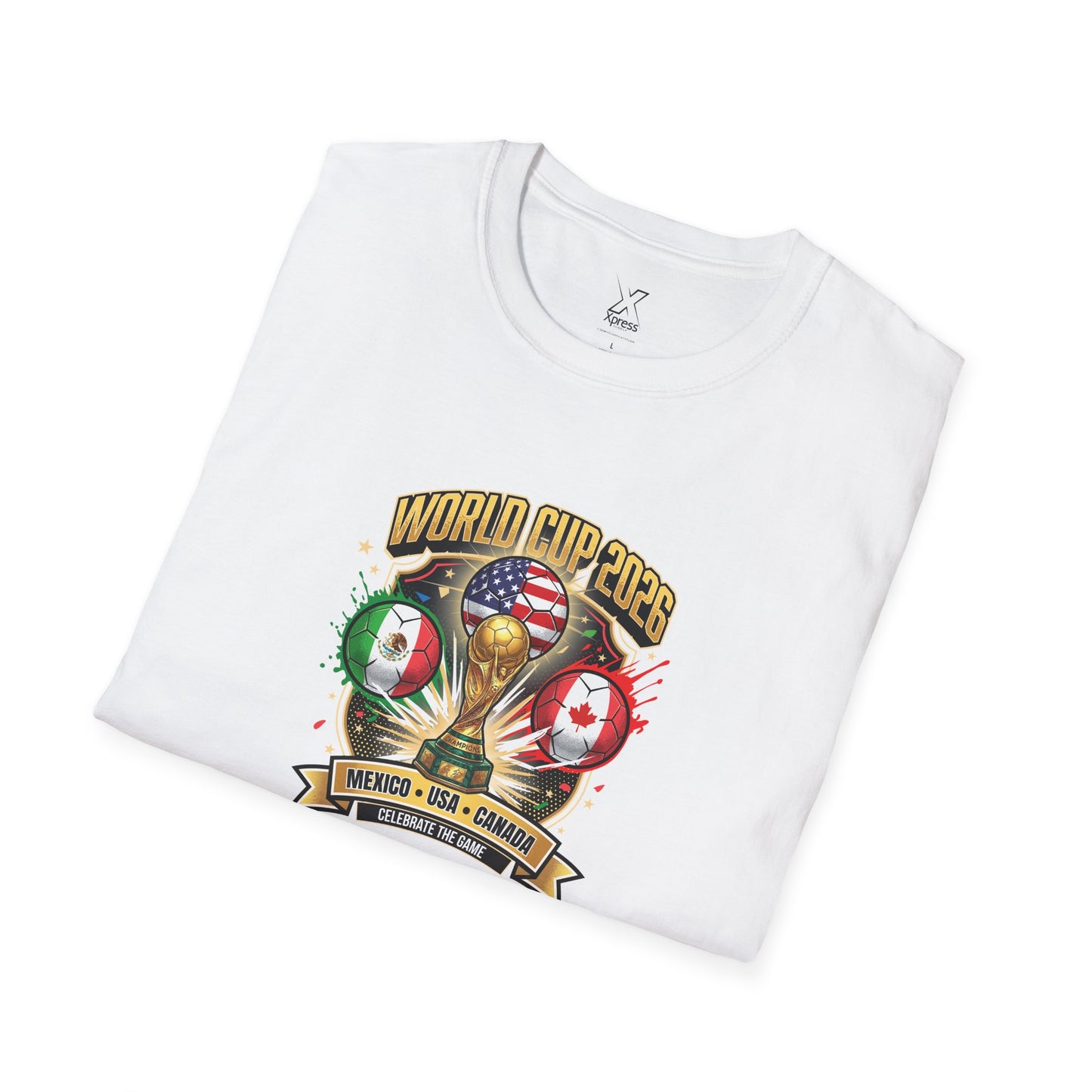 Canada, United States, and Mexico! This World Cup 2026 Is Louder Than Ever! Let's Make History With This Unisex Softstyle T-Shirt!  ALL PRICES INCLUDE SHIPPING WITHIN THE USA.