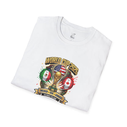 Canada, United States, and Mexico! This World Cup 2026 Is Louder Than Ever! Let's Make History With This Unisex Softstyle T-Shirt!  ALL PRICES INCLUDE SHIPPING WITHIN THE USA.