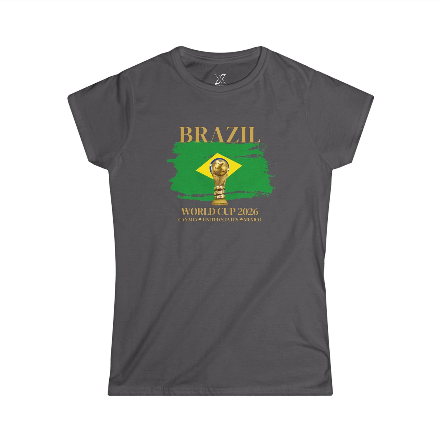 Brazil  Women's Softstyle T-Shirt, Soccer Fan Gift, Sports Apparel Women, 2026 Brazilian Pride Shirt, Casual Sportswear