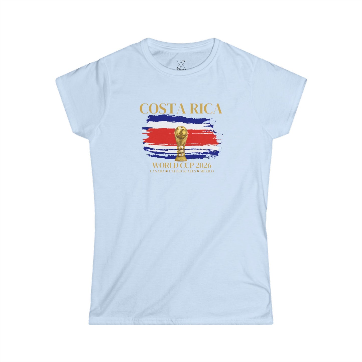 Costa Rica Women's Softstyle Tee - World Cup 2026 Celebration Shirt, Soccer Fan Apparel, Travel Souvenir Gift, Sportswear, Casual Wear