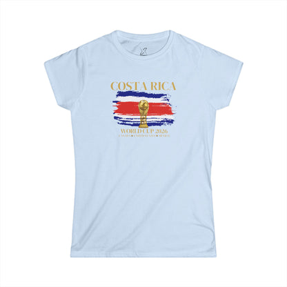 Costa Rica Women's Softstyle Tee - World Cup 2026 Celebration Shirt, Soccer Fan Apparel, Travel Souvenir Gift, Sportswear, Casual Wear