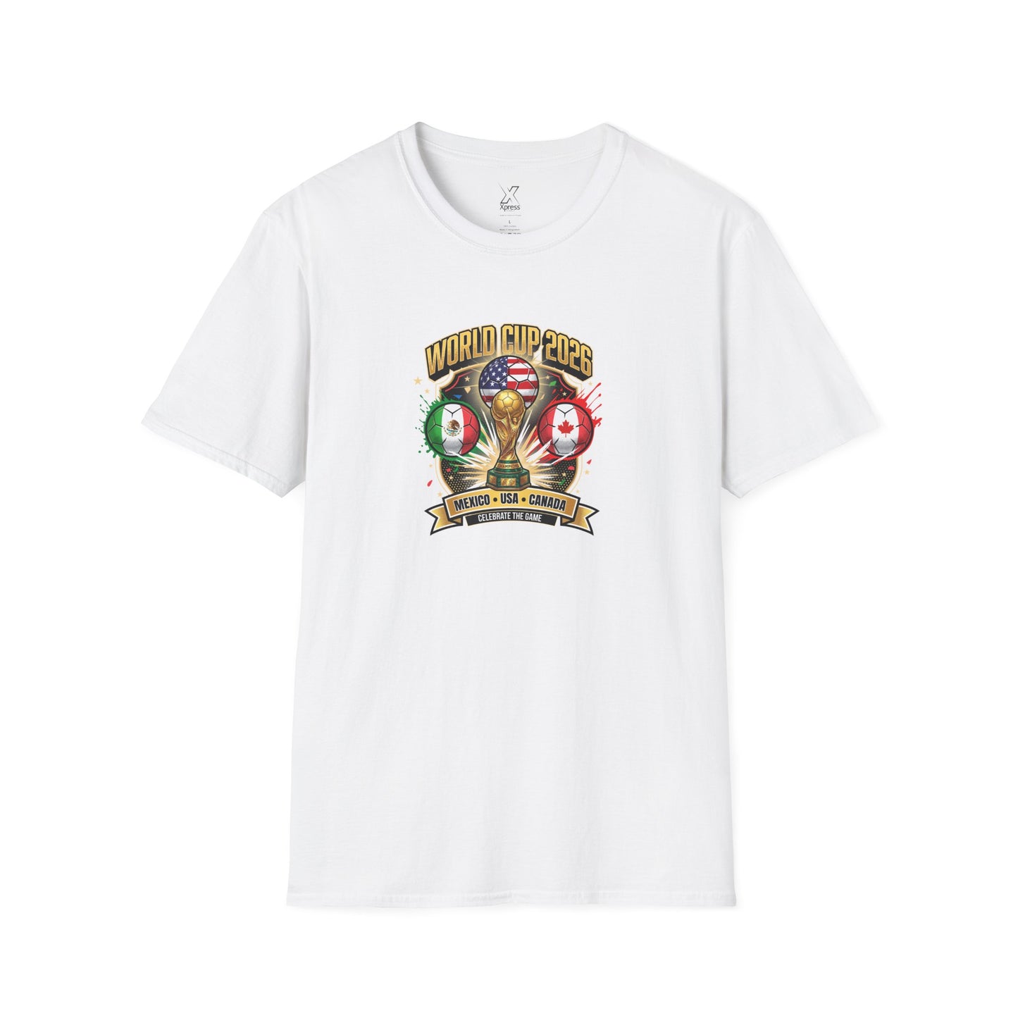 Canada, United States, and Mexico! This World Cup 2026 Is Louder Than Ever! Let's Make History With This Unisex Softstyle T-Shirt!  ALL PRICES INCLUDE SHIPPING WITHIN THE USA.