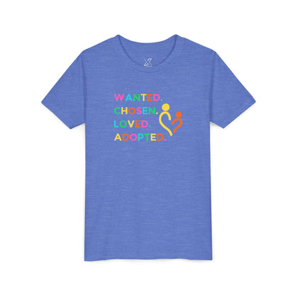 Youth Adoption Celebration Tee, Adopted Shirt, Kids Love Tee, Family Unity Apparel, Gifts for Kids, Positive Message Shirt