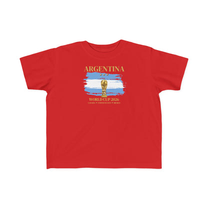 Toddler World Cup Tee, Kids Soccer Shirt, Argentina Fans Gift, Sports Toddler Outfit, Unisex Toddler Short Sleeve, Fine Jersey Tee