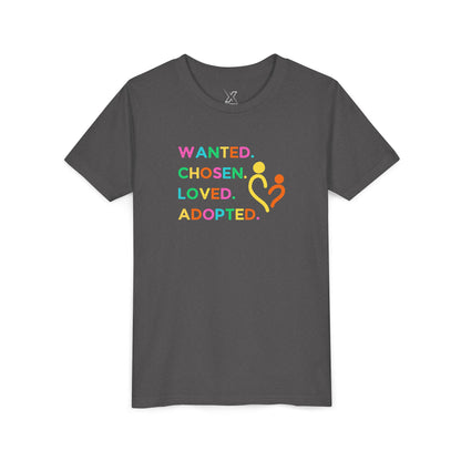 Youth Adoption Celebration Tee, Adopted Shirt, Kids Love Tee, Family Unity Apparel, Gifts for Kids, Positive Message Shirt
