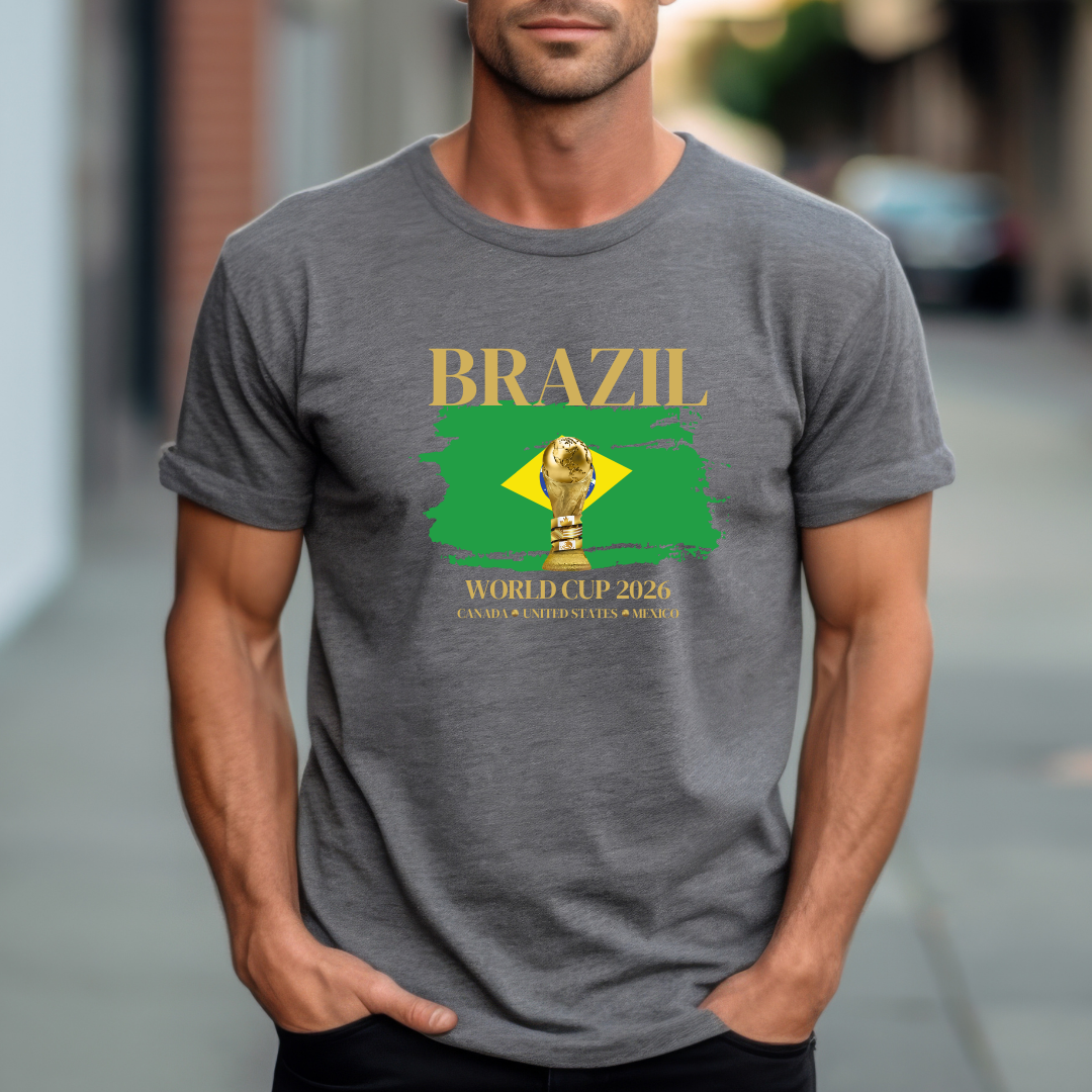 Ignite Your Brazilian Passion with this Brazil World Cup Unisex T-Shirt, Soccer Fan Apparel, Sports Tee, Gift for Football Lovers, 2026 Championship Shirt