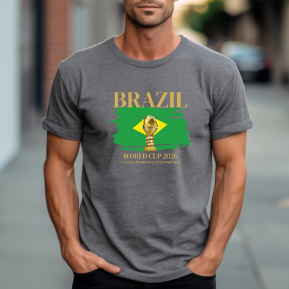 Ignite Your Brazilian Passion with this Brazil World Cup Unisex T-Shirt, Soccer Fan Apparel, Sports Tee, Gift for Football Lovers, 2026 Championship Shirt