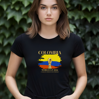 Vamos Colombia!!!! Let's Go!!! Beautiful Design Women’s World Cup Tee.