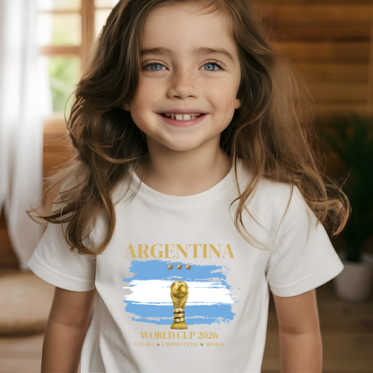 Vamos, Argentina! Let's Go! Your Kids Are Going To Love This Youth World Cup Tee! Great Gift For Birthdays, Sports Events, And, Of Course, The World Cup Festivities!