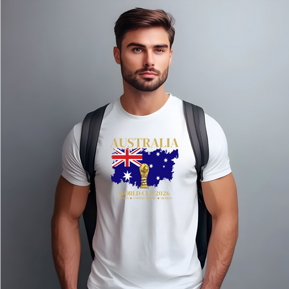 Australia, Awaken Your Aussie Spirit! The Ultimate Football Fan T-shirt! World Cup 2026.  Here We Come!