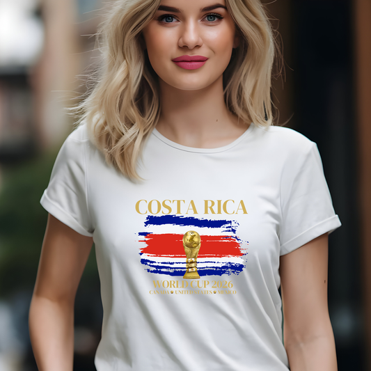 Costa Rica Women's Softstyle Tee - World Cup 2026 Celebration Shirt, Soccer Fan Apparel, Travel Souvenir Gift, Sportswear, Casual Wear