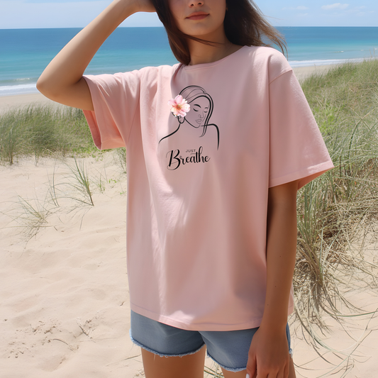 Just Breathe Graphic T-Shirt- Take a deep breath, relax, and wear your peace.