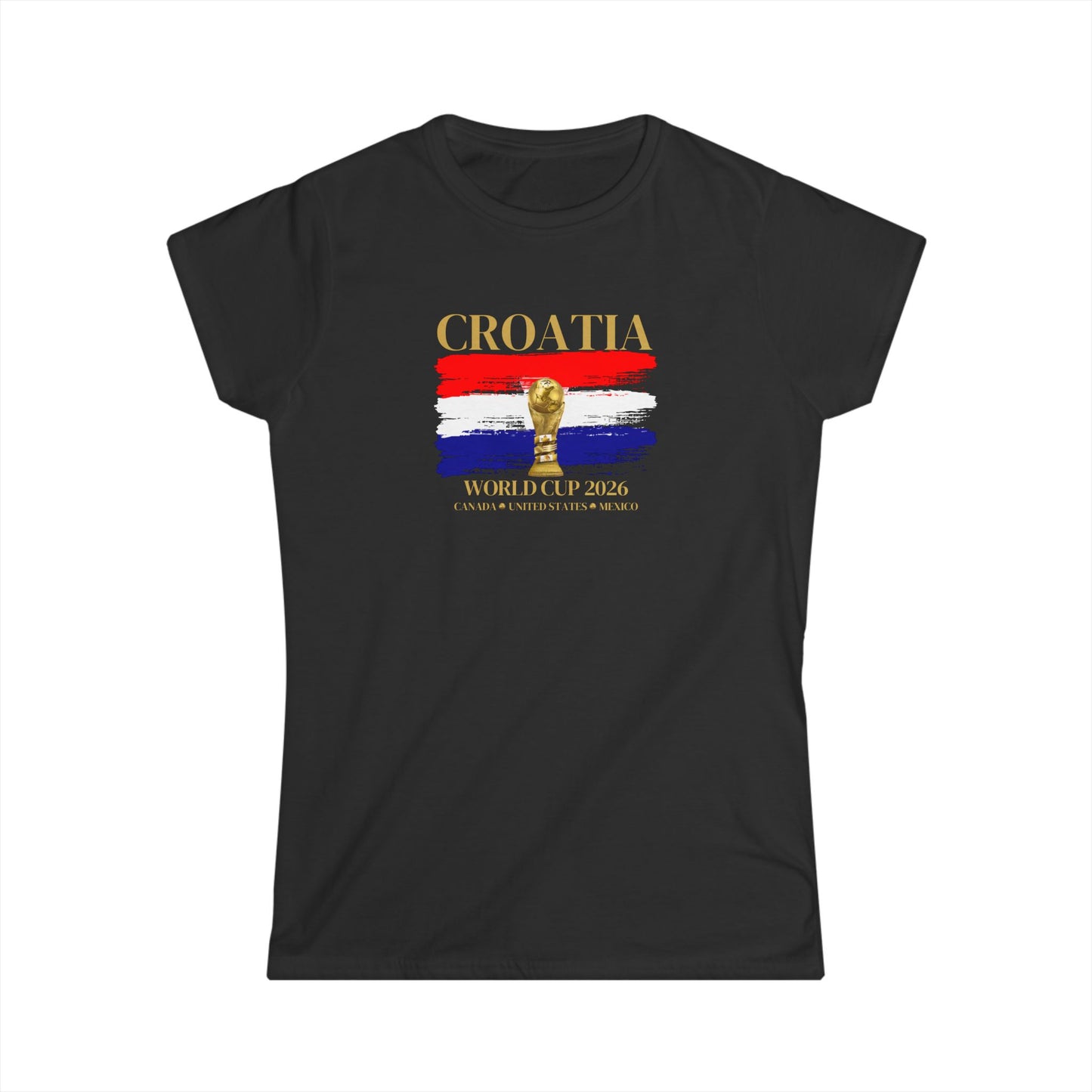 Croatia World Cup Women's Tee, Croatia Support Shirt, Women's Soccer Tee, Sports Fan Apparel, Gift for Soccer Lovers