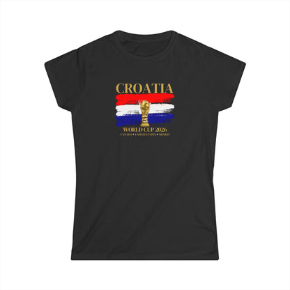 Croatia World Cup Women's Tee, Croatia Support Shirt, Women's Soccer Tee, Sports Fan Apparel, Gift for Soccer Lovers