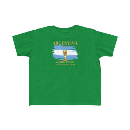 Toddler World Cup Tee, Kids Soccer Shirt, Argentina Fans Gift, Sports Toddler Outfit, Unisex Toddler Short Sleeve, Fine Jersey Tee