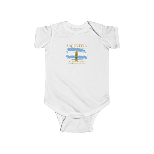 Future Champs! Adorable Infant Argentina World Cup 2026 Bodysuit with Colorful Design | Cute Baby Shower Gift, Fun Onesie for Holidays, Toddler Outfit, Great for New Parents