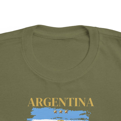 Toddler World Cup Tee, Kids Soccer Shirt, Argentina Fans Gift, Sports Toddler Outfit, Unisex Toddler Short Sleeve, Fine Jersey Tee