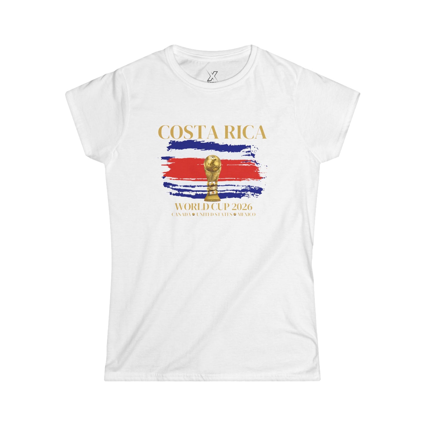 Costa Rica Women's Softstyle Tee - World Cup 2026 Celebration Shirt, Soccer Fan Apparel, Travel Souvenir Gift, Sportswear, Casual Wear