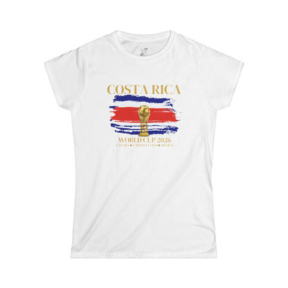 Costa Rica Women's Softstyle Tee - World Cup 2026 Celebration Shirt, Soccer Fan Apparel, Travel Souvenir Gift, Sportswear, Casual Wear