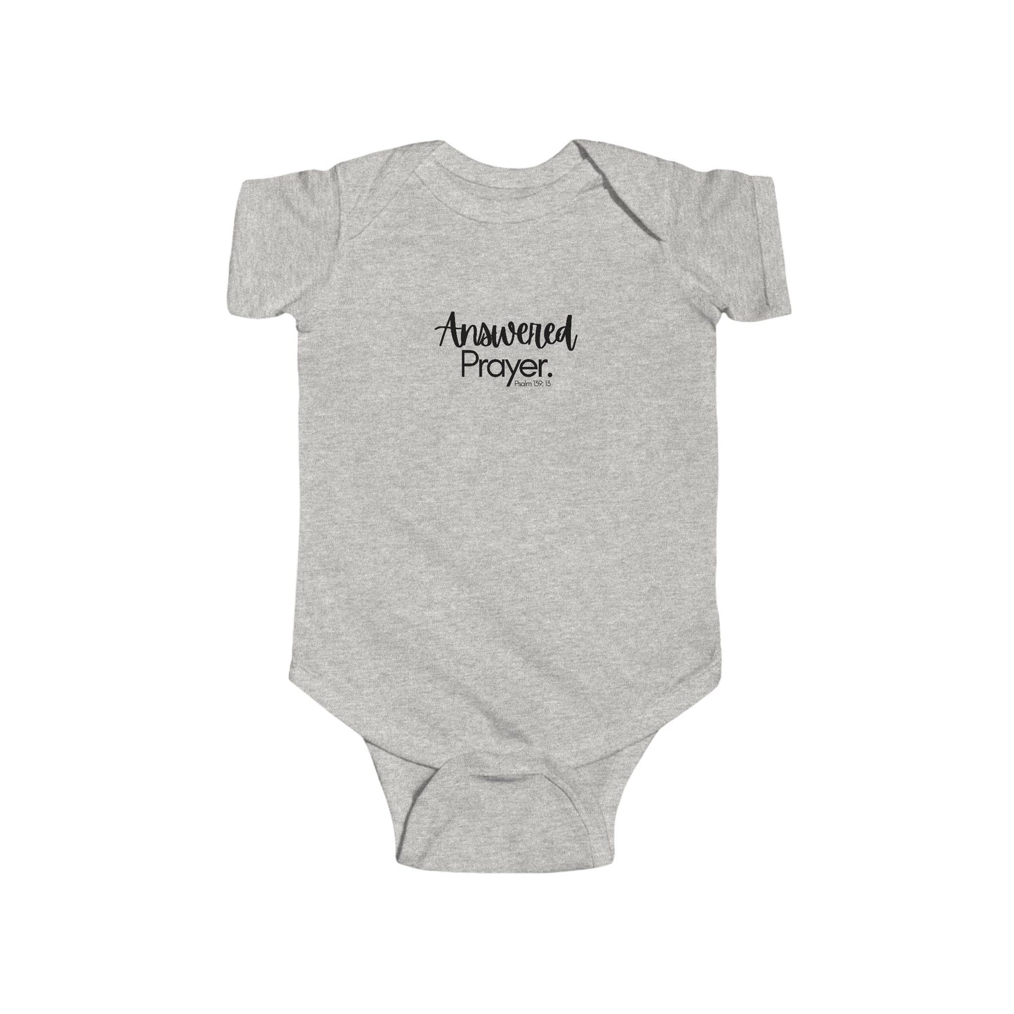 Answered Prayer Infant Bodysuit, Baby Shower Gift, Newborn Clothes, Christian Baby Outfit, Cute Infant Wear