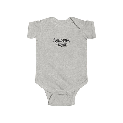 Answered Prayer Infant Bodysuit, Baby Shower Gift, Newborn Clothes, Christian Baby Outfit, Cute Infant Wear