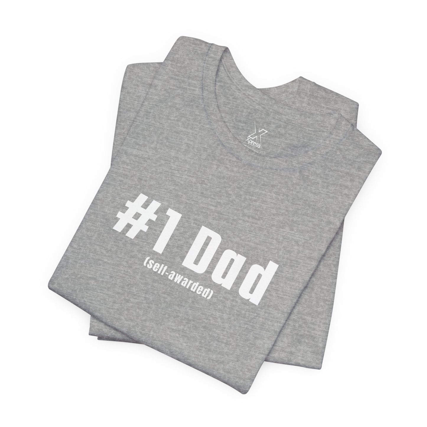#1 Dad (Self-Awarded) – Men’s Funny Unisex Jersey Tee. For the funny dads out there!