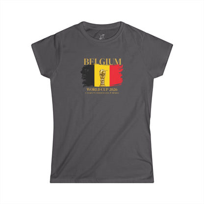 Let's Go, Belgium!!!!  Women's Softstyle Tee | Perfect for Football Fans, Casual Outfits, Gifts, Travel Wear, Sports Events 2026