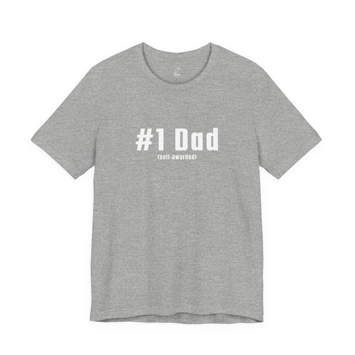 #1 Dad (Self-Awarded) – Men’s Funny Unisex Jersey Tee. For the funny dads out there!