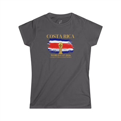 Costa Rica Women's Softstyle Tee - World Cup 2026 Celebration Shirt, Soccer Fan Apparel, Travel Souvenir Gift, Sportswear, Casual Wear