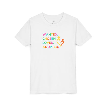 Youth Adoption Celebration Tee, Adopted Shirt, Kids Love Tee, Family Unity Apparel, Gifts for Kids, Positive Message Shirt